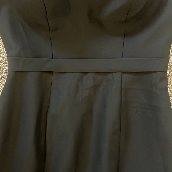 A-line High Neck Floor-Length Chiffon Lace Bridesmaid Dress - Picture 8 of 8